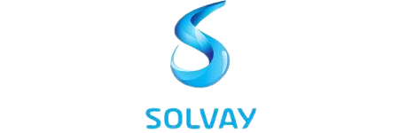 Solvay logo blue S